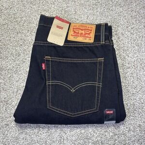 NWT Levis 513 Slim Straight Jeans Mens 36x32 Blue Dark Wash Straight Leg Denim